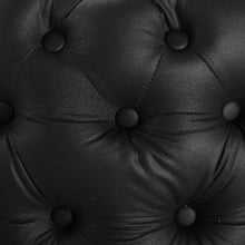 Athena Round Faux Leather Ottoman